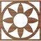 Ekena Millwork Blume Wood Fretwork Pierced Ceiling Medallion, Walnut, 26"OD x 9"ID x 3/8"T CMWP26X26X0375BLWA - alternate 3